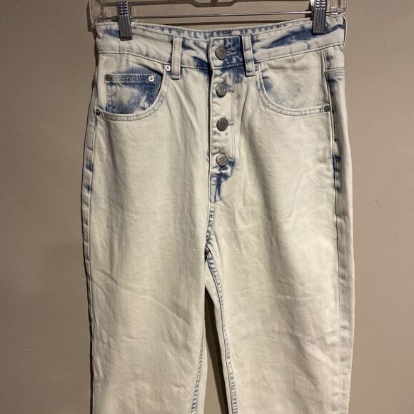ZGY Denim Straight Up Hi Rise Acid Wash Jeans - Size 26 Nwt - Picture 3 of 10